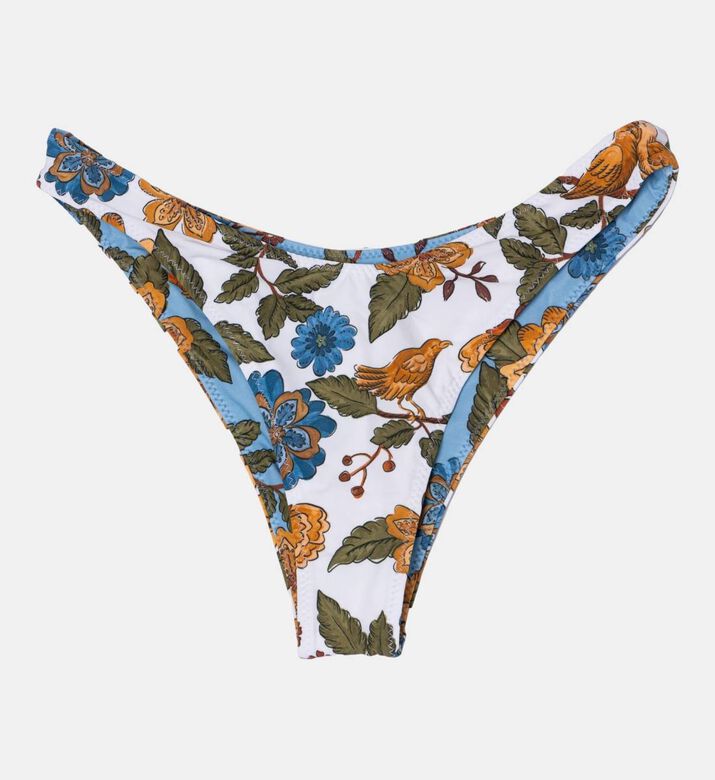 Blue Garden Scarf Reversible Bikini Bottom