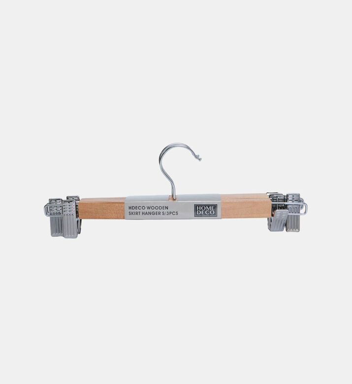 Home Deco and More Wooden Skirt Hangers 3-piece Set, Packshot View