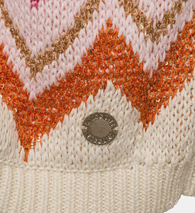 Jacquard Metallic Thread Knitted Cardigan Jacquard Metallic Thread Knitted Cardigan