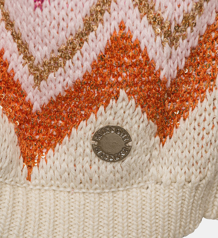 Jacquard Metallic Thread Knitted Cardigan Jacquard Metallic Thread Knitted Cardigan