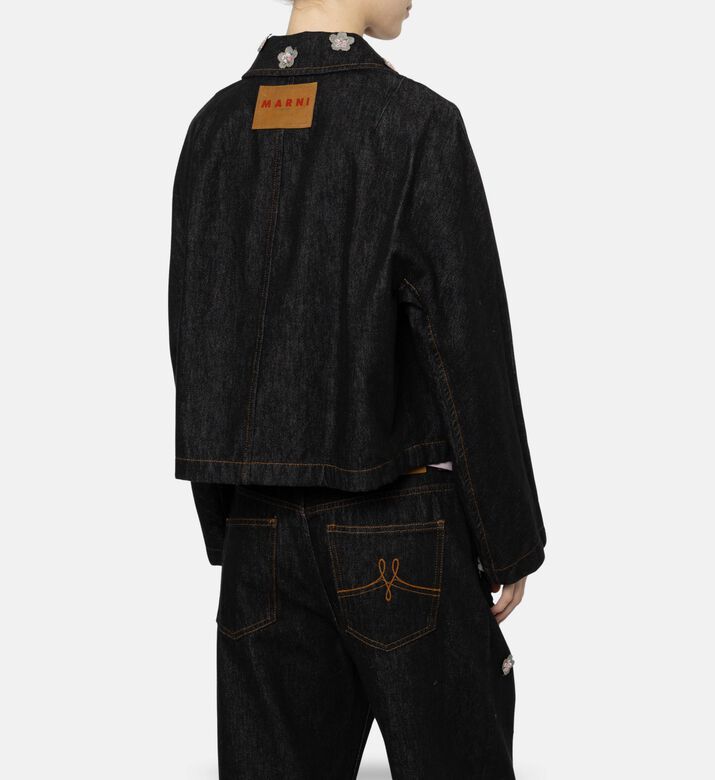 Marni Floral-embroidery Long-sleeve Jacket, Model View