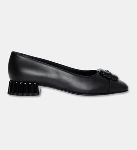Baldinini Leather Block-heel Cap-toe Pumps, Packshot View