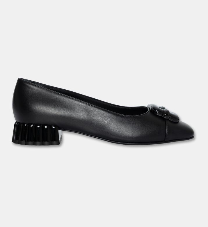 Baldinini Leather Block-heel Cap-toe Pumps, Packshot View
