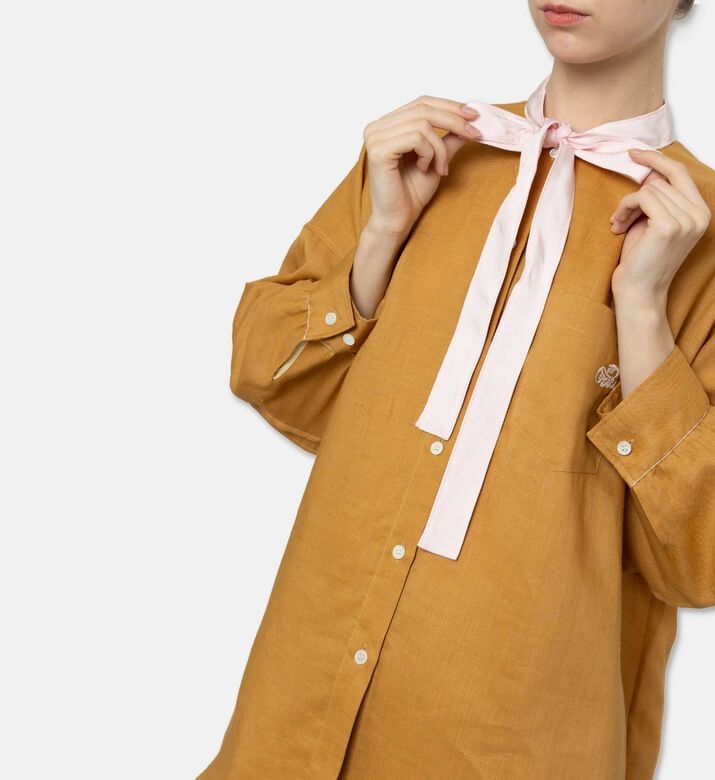 Marni Logo-embroidery Long-sleeve Shirt, Model View