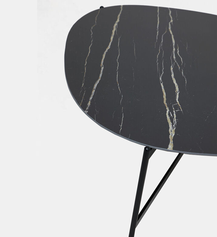 PR-Living & Muundo Pebbles Italian Ceramic Coffee Table, Black, 100-cm, Packshot View