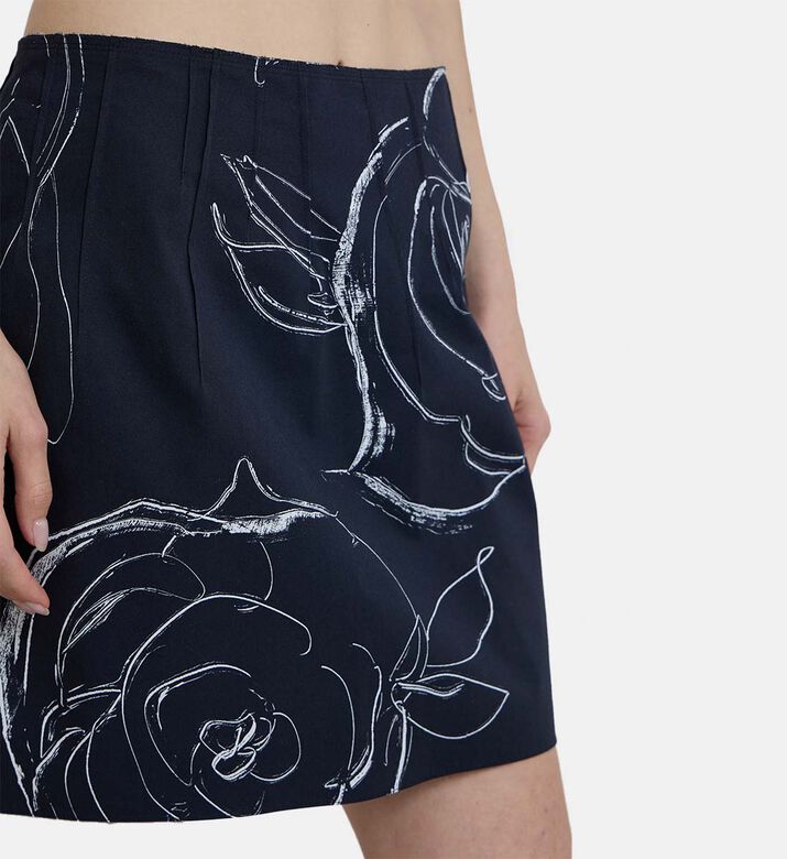 Rose Print Mini Skirt Rose Print Mini Skirt