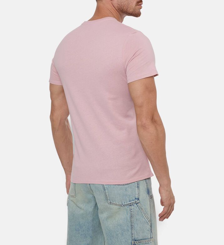 Galeries Lafayette Shishron Organic Cotton T-shirt, Light-pink, M, Model View