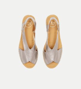 Toni Pons Elda-p Metallic Leather Open-toe Low-wedge Espadrille, Packshot View