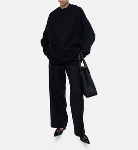 Plan C Round Neck Long-sleeve Sweatshirt, Model View