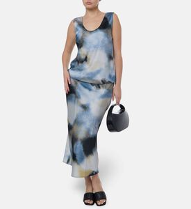 Samsoe Saagneta Long Satin Skirt, Model View