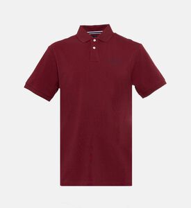 Hackett London Logo-embroidery Short-sleeve Polo Shirt, Burgundy, L, Packshot View
