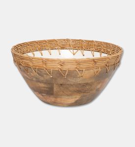 Home Deco and More Cane-woven 2-piece Border Bowl Set, Packshot View