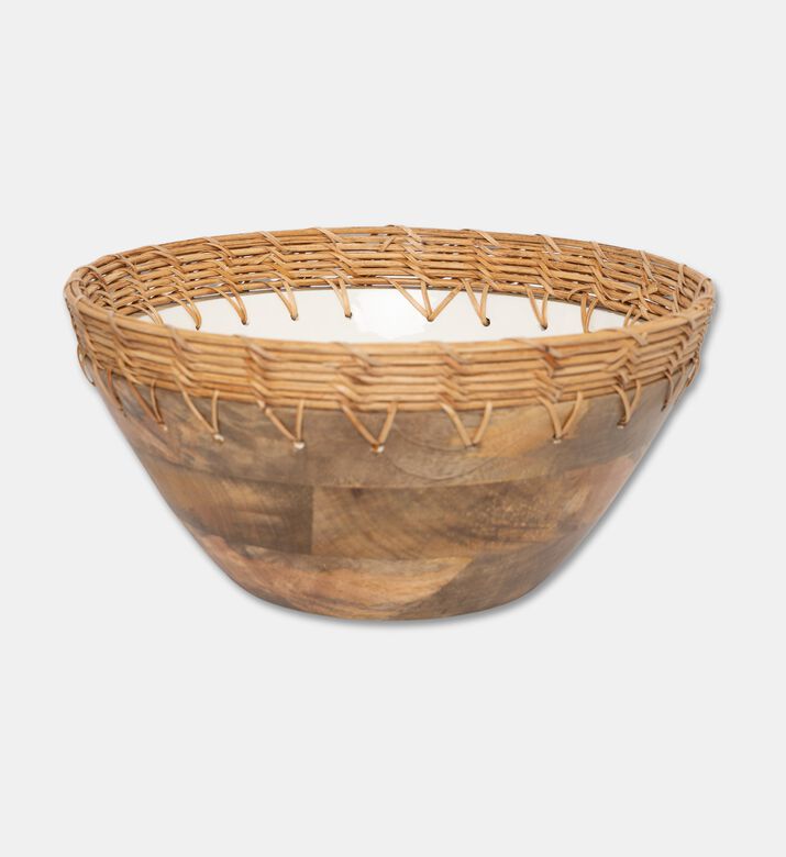 Home Deco and More Cane-woven 2-piece Border Bowl Set, Packshot View