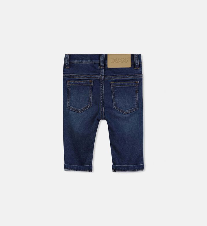 Knit Multi-pockets Denim Pants