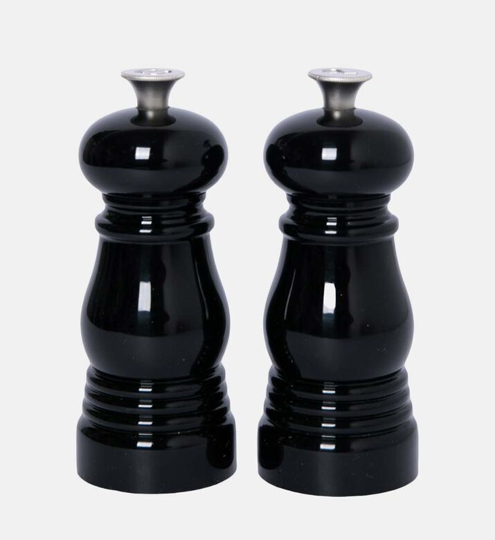 Le Creuset Ceramic Salt And Pepper Mill Set, Black, 11-cm, Packshot View
