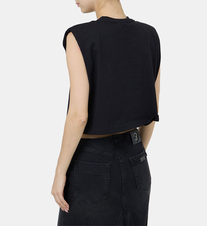 Cotton Sleeveless Crop Top