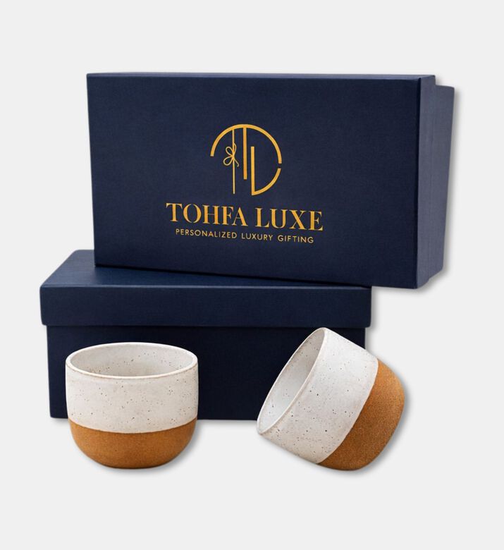 Tohfa Luxe Madina Ceramic 2-piece Cup Set Gift Box, Packshot View
