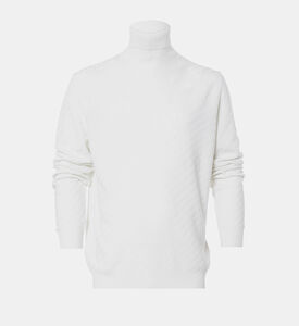 بلوزة برقبة عالية صوف