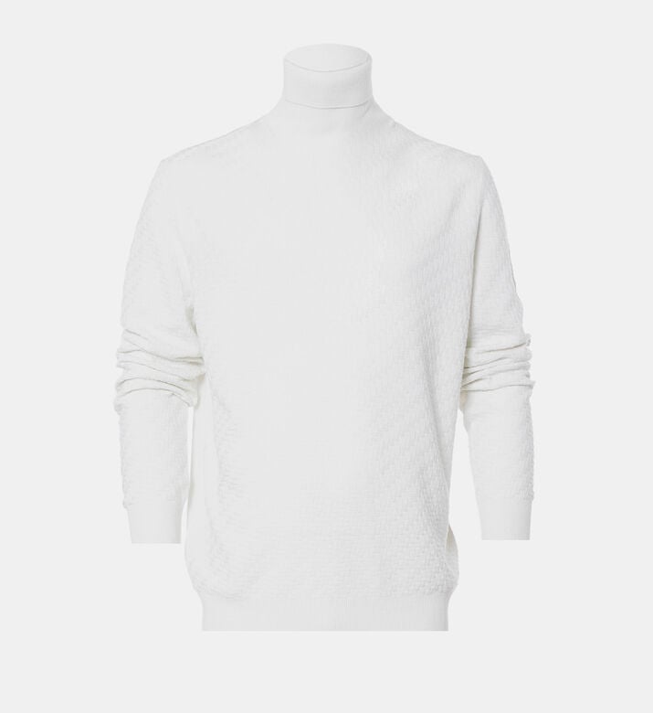 بلوزة برقبة عالية صوف