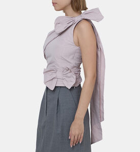 قميص بكتف واحد منسدل وعقد