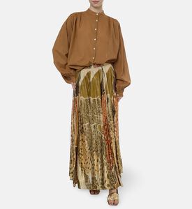 Mes Demoiselles Celeste Button-up Blouse, Caramel, Xs, Model View