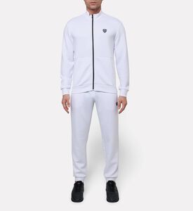 EA7 Zip-fastening Long-sleeve Set, White, L, Model View