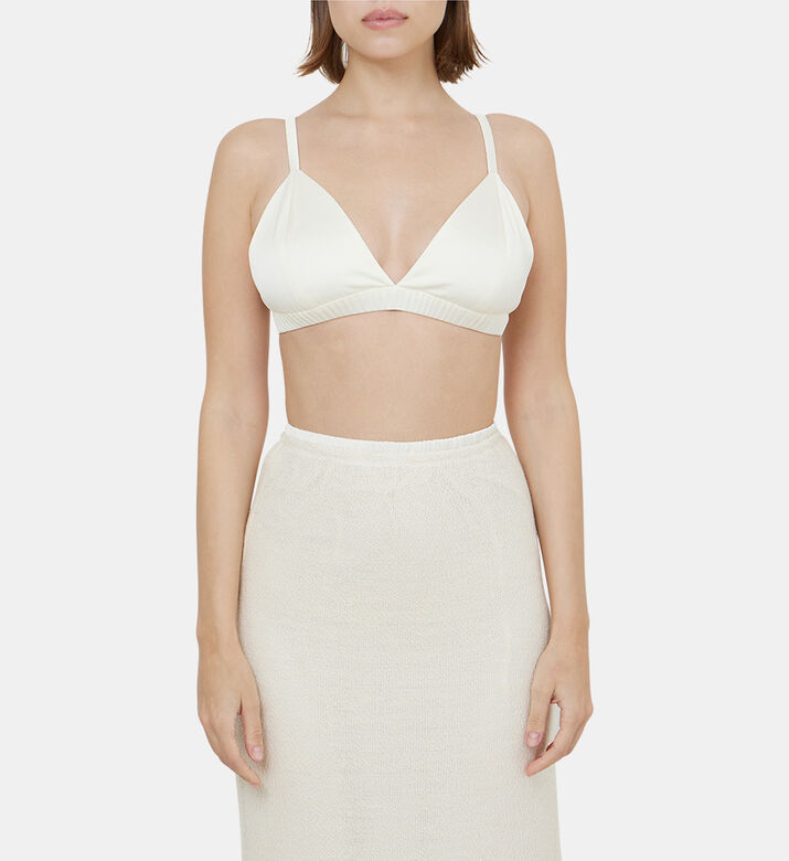 Elastic-strap Triangle Bralette