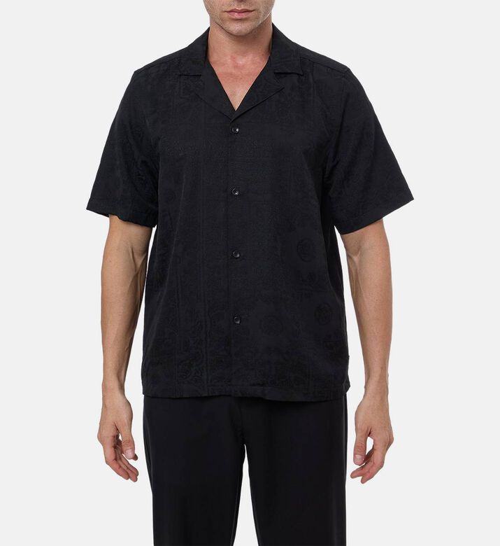 Les Deux Liam Jacquard Short-sleeve Shirt, Model View