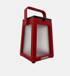 Les Jardins Tink Aluminum Solar Lantern, Red, Packshot View
