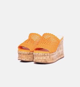 Woven Mesh Wedge Sandals