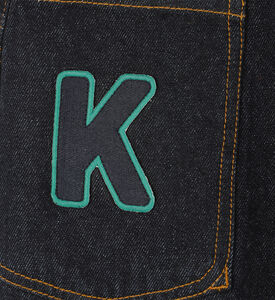 Back Embroidered Logo Denim Pant