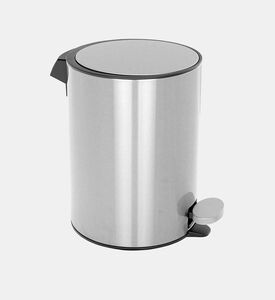 Home Deco and More Coco Soft Close Pedal Bin, Silver, 3-l, Packshot View
