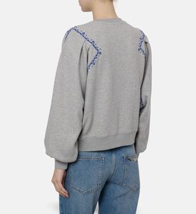 Ba and Sh Embellished Long-sleeve Sweatshirt, Grey, M, Model View
