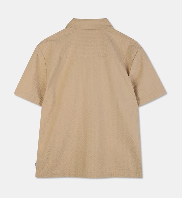 Boss Short-sleeved Seersucker Zip Shirt, Packshot View