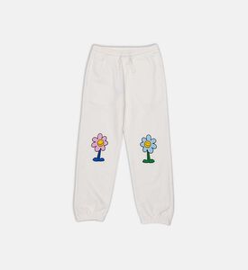 Knee Flower-patches Sweatpants