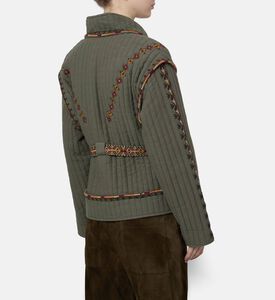 Ba and Sh Embroidered Quilted Jacket, Model View