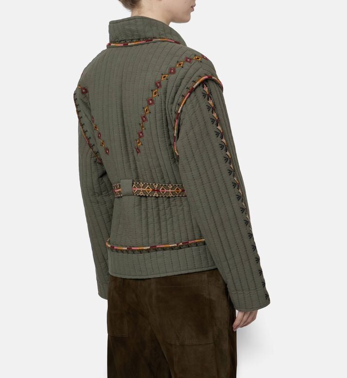 Ba and Sh Embroidered Quilted Jacket, Model View