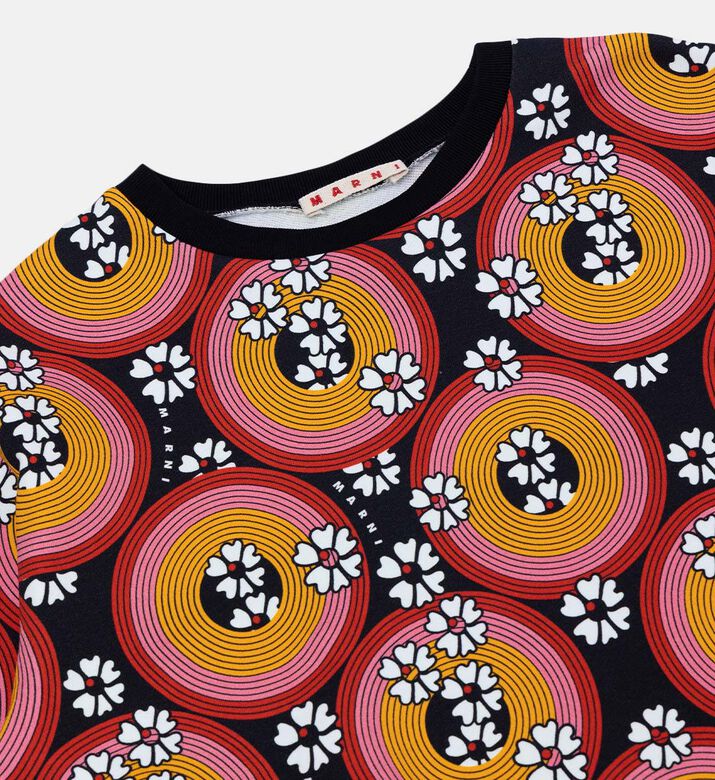 Girl Floral-print Sweatshirt Girl Floral-print Sweatshirt