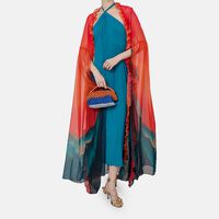 Sunset-print Kaftan Dress