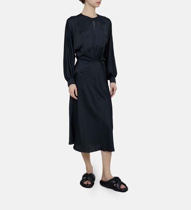 Ruiko Satin Round Neck Midi Dress
