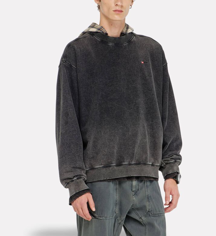 Diesel Washed Crewneck Sweatshirt, Model View
