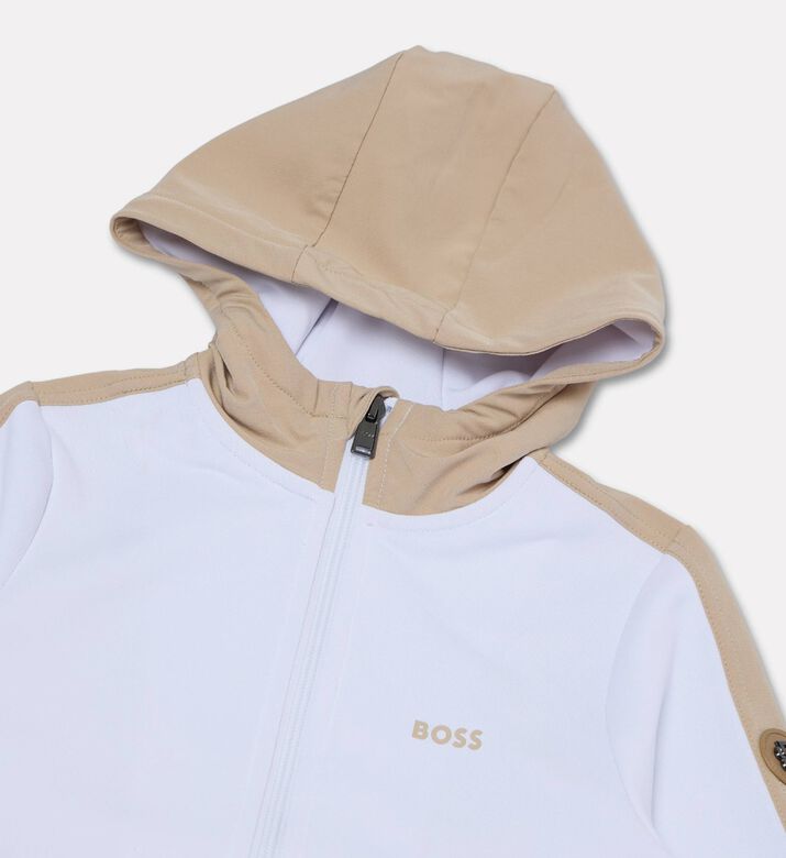 Boss Longs-sleeve Logo-print Hooded Sweatshirt, Packshot View