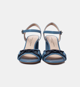 Mimosa Leather Raffia Sandals