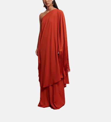 Crepe De Chine Fringed Dress
