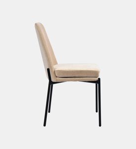 Home Deco and More Sky Plywood Steel Dining Chair, Beige, Packshot View