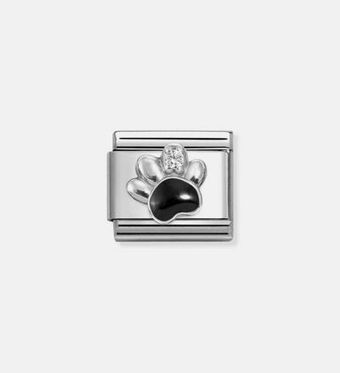 Composable Classic Link Cubic Zirconia Silver Paw Charm