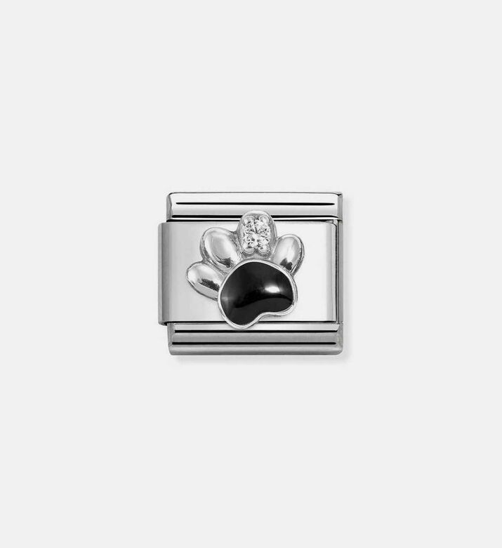 Composable Classic Link Cubic Zirconia Silver Paw Charm