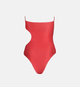 Asymmetric Cut-out One-piece Swimwear