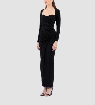 Heart-shaped Slit Maxi Dress