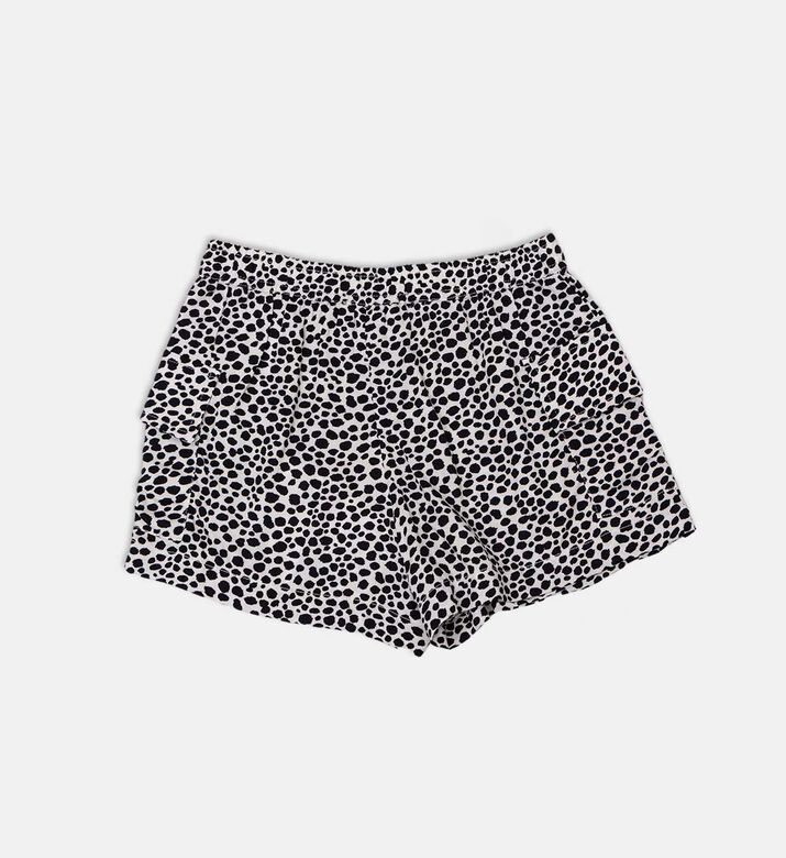 Blob-pattern Elastic Waistband Shorts